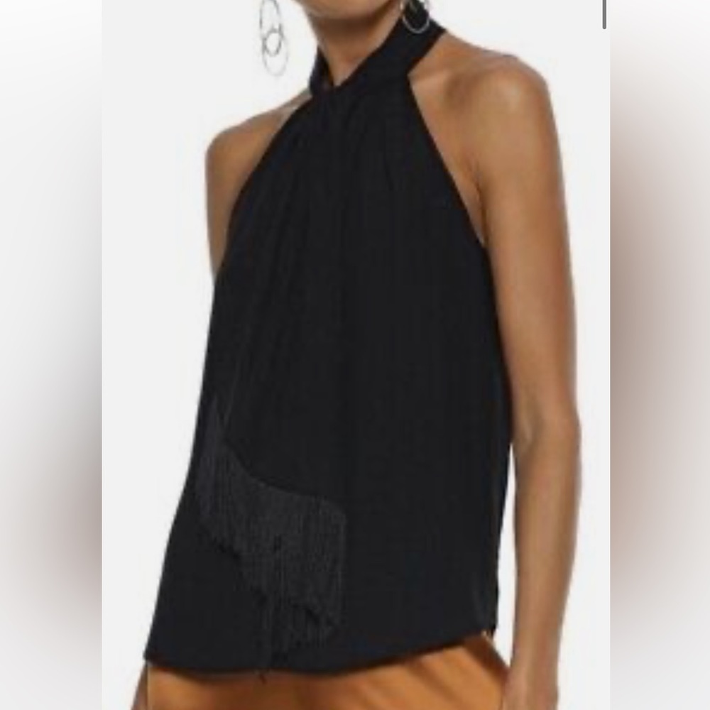 Joie Fringe Leikyn Top in Black - Picture 3 of 11